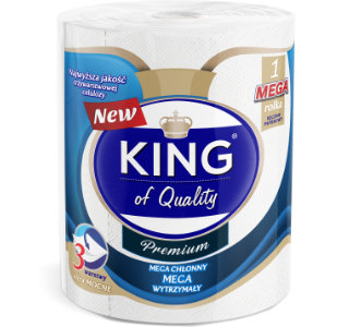 Paper towel KING OF QUALITY PREMIUM 1 kg 400 sheets 1 roll
